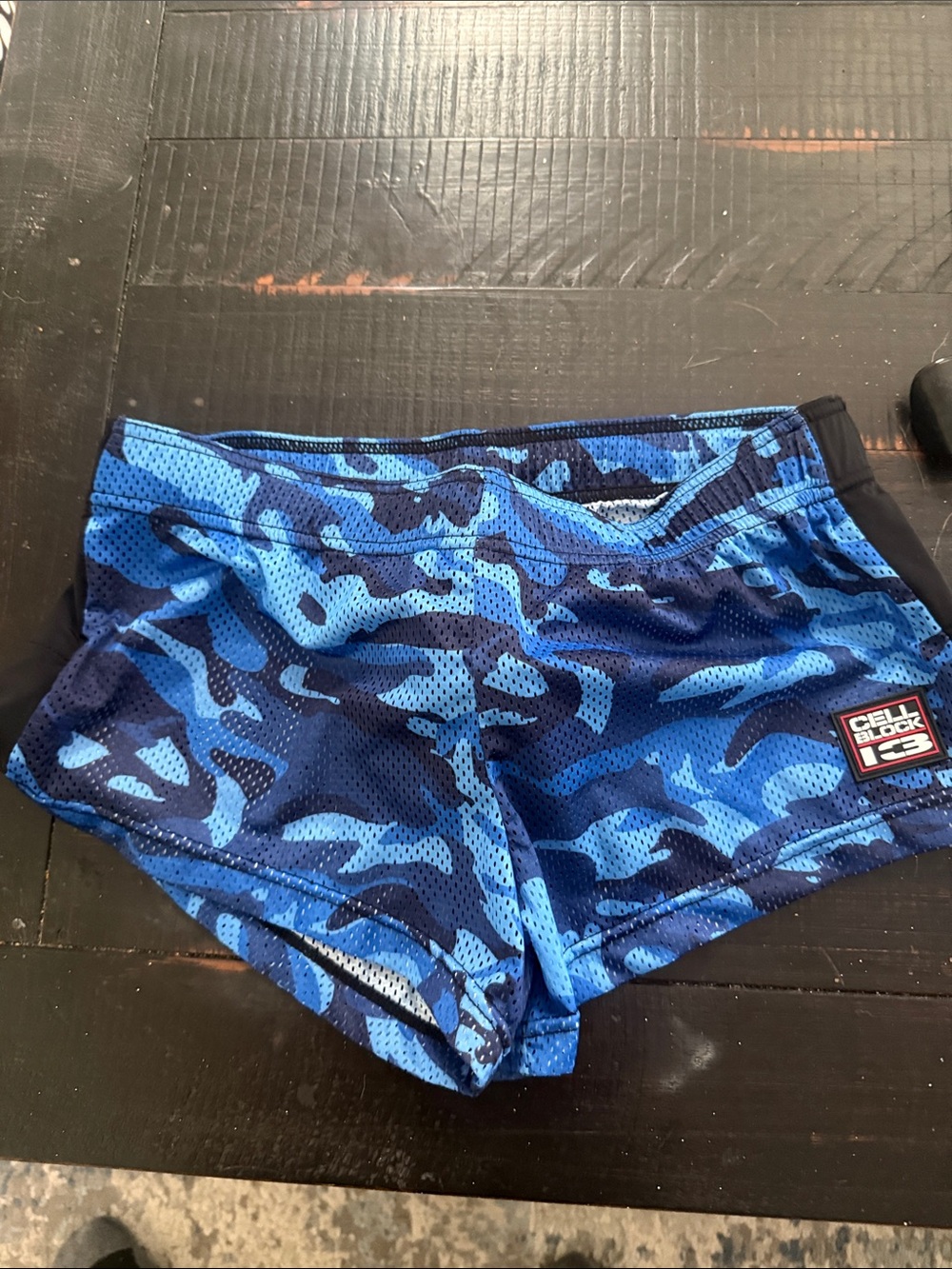 Cell block13 Blue Camo Swim Trunks